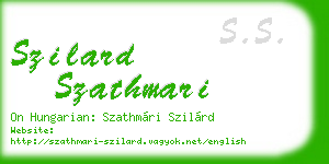 szilard szathmari business card